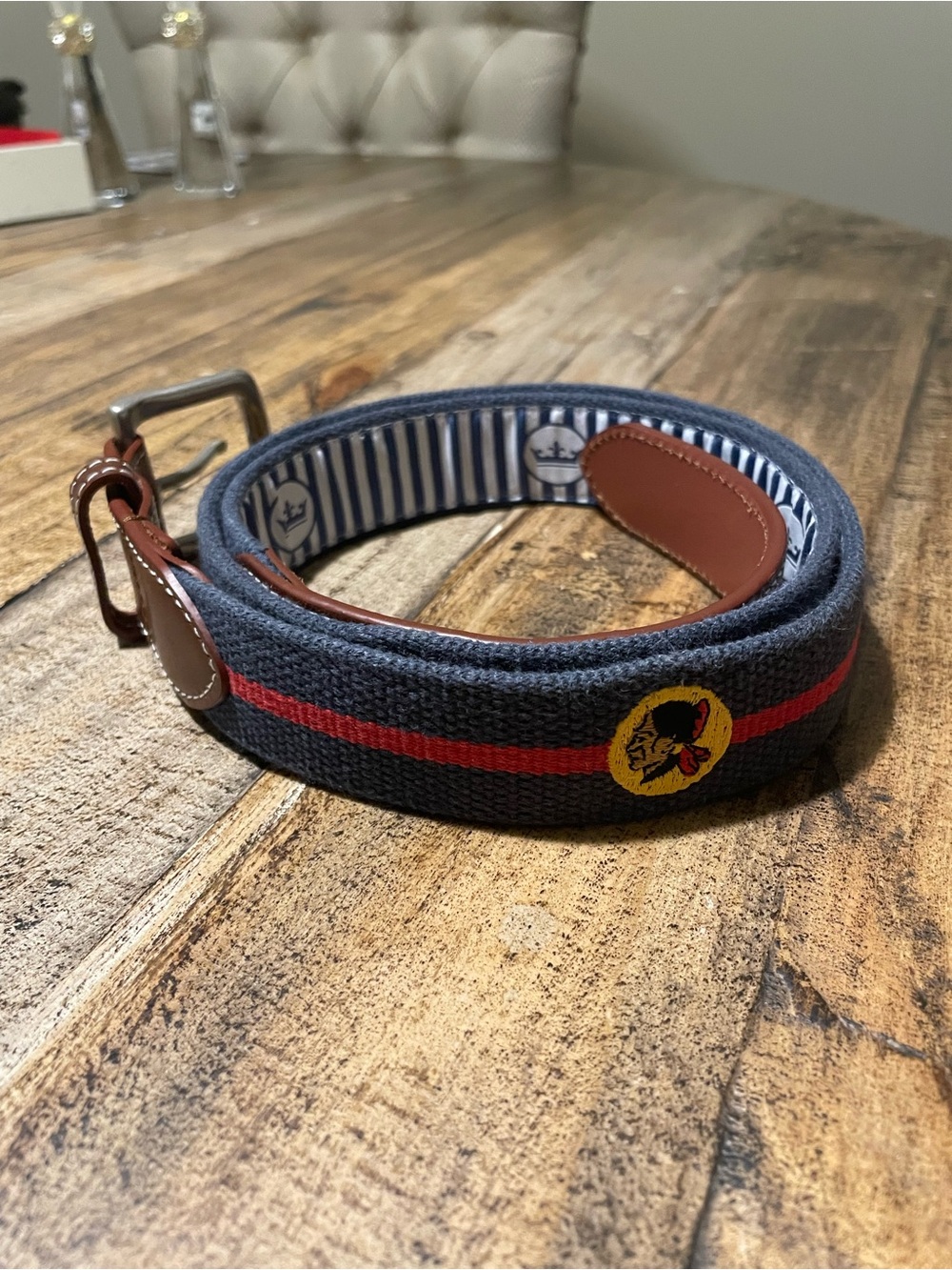 Seminole Golf Club Peter Millar Canvas Belt Sz 38